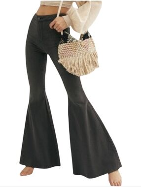 Free People High Rise Super Flare Bell Bottom Jeans 25